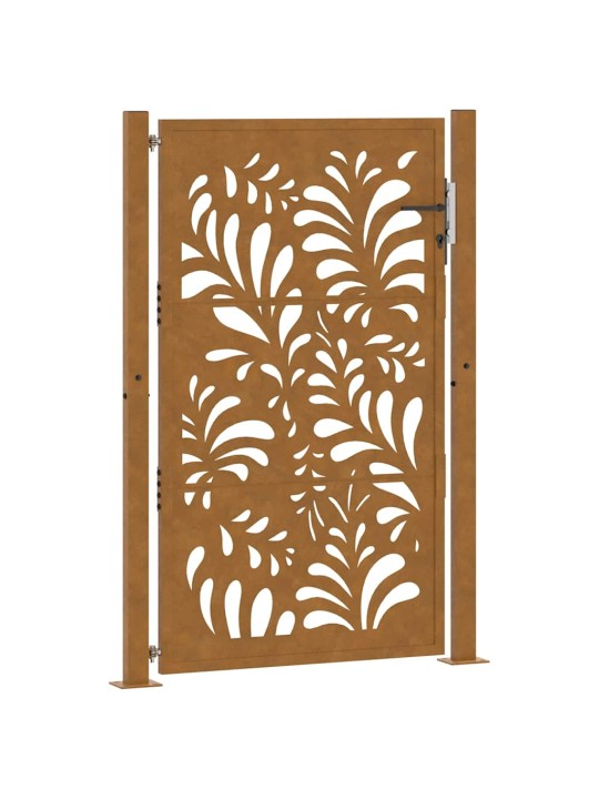 Zahradní branka 105x155 cm klimaticky odolný ocel design vlnek