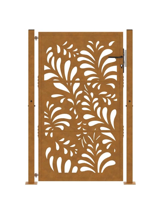 Zahradní branka 105x155 cm klimaticky odolný ocel design vlnek