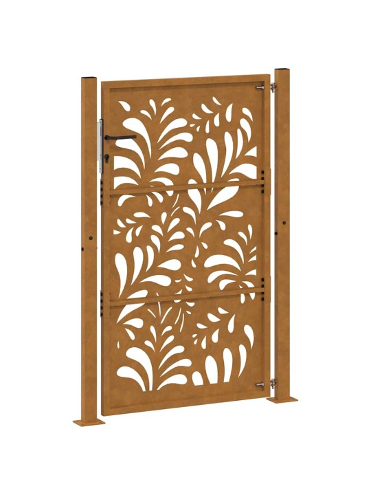 Zahradní branka 105x155 cm klimaticky odolný ocel design vlnek