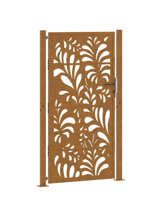 Zahradní branka 105x180 cm klimaticky odolný ocel design vlnek