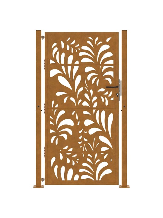 Zahradní branka 105x180 cm klimaticky odolný ocel design vlnek