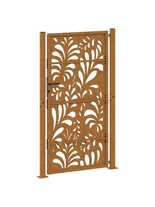 Zahradní branka 105x180 cm klimaticky odolný ocel design vlnek