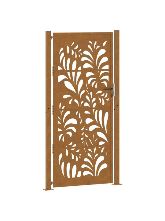 Zahradní branka 105x205 cm klimaticky odolný ocel design vlnek