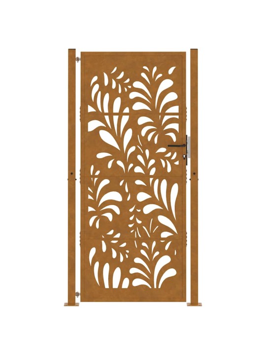 Zahradní branka 105x205 cm klimaticky odolný ocel design vlnek