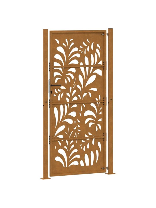 Zahradní branka 105x205 cm klimaticky odolný ocel design vlnek