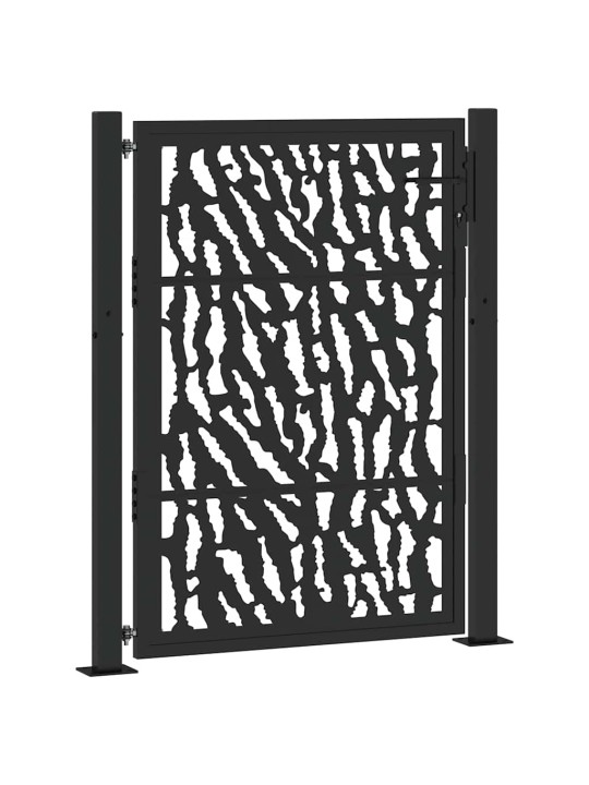 Zahradní branka černá 105x130 cm ocel design stopový