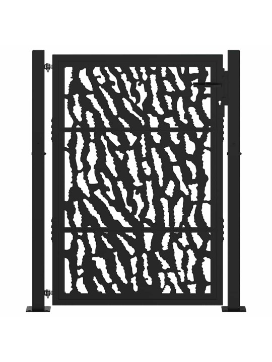 Zahradní branka černá 105x130 cm ocel design stopový