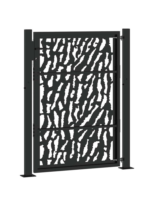 Zahradní branka černá 105x130 cm ocel design stopový
