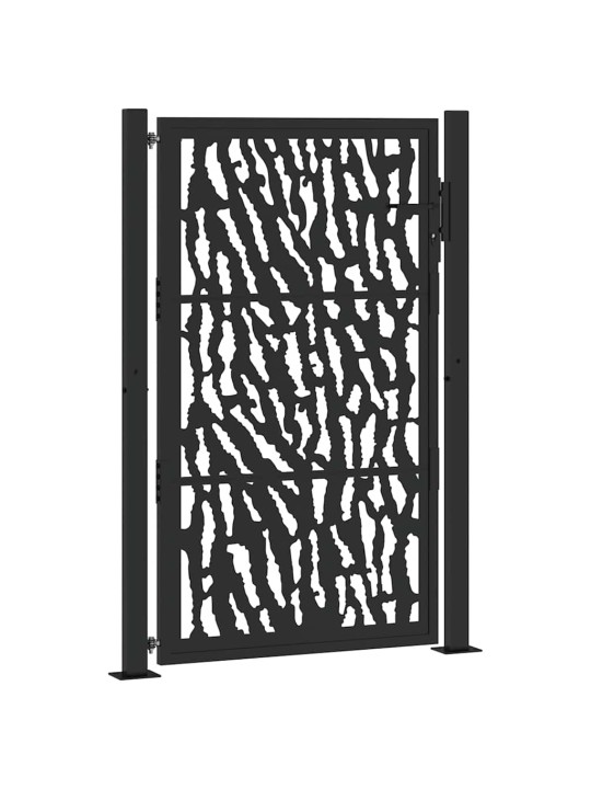 Zahradní branka černá 105x155 cm ocel design stopový