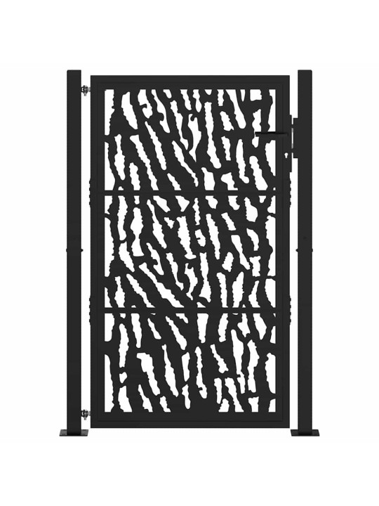Zahradní branka černá 105x155 cm ocel design stopový