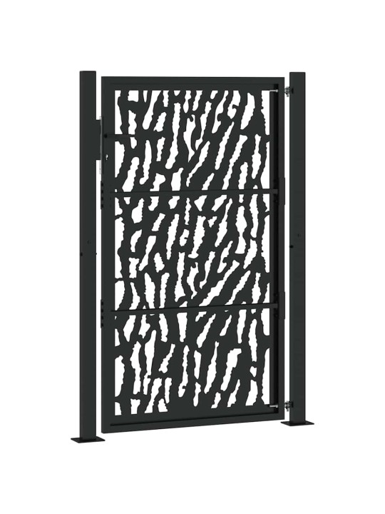 Zahradní branka černá 105x155 cm ocel design stopový