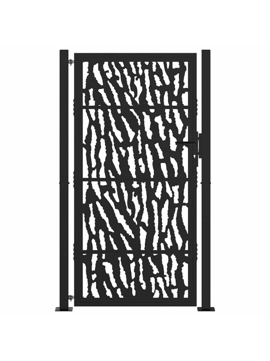 Zahradní branka černá 105x180 cm ocel design stopový