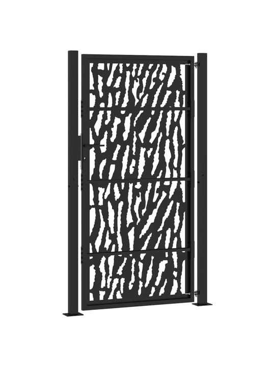Zahradní branka černá 105x180 cm ocel design stopový