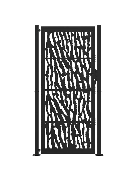 Zahradní branka černá 105x205 cm ocel design stopový