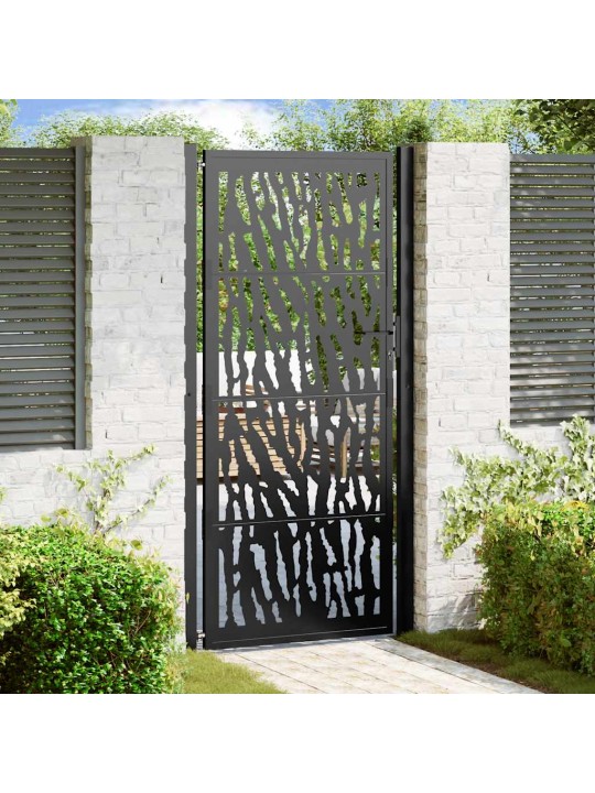 Zahradní branka černá 105x205 cm ocel design stopový