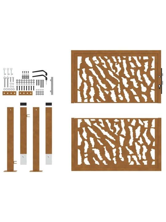 Zahradní branka 105x105cm klimaticky odolný ocel design stopový