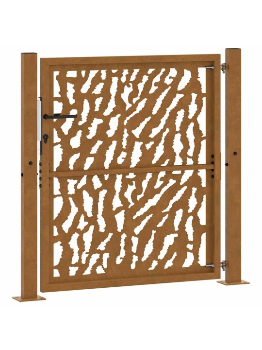 Zahradní branka 105x105cm klimaticky odolný ocel design stopový