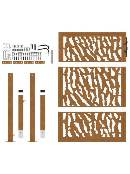 Zahradní branka 105x130cm klimaticky odolný ocel design stopový