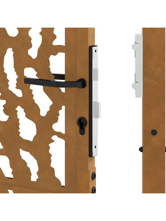 Zahradní branka 105x205cm klimaticky odolný ocel design stopový
