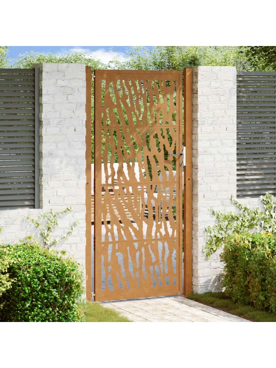 Zahradní branka 105x205cm klimaticky odolný ocel design stopový