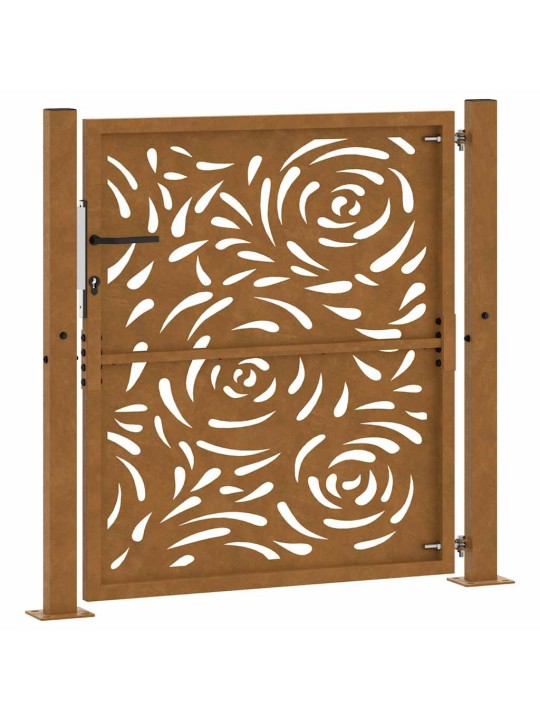 Zahradní branka 105x105cm klimaticky odolný ocel design plamene
