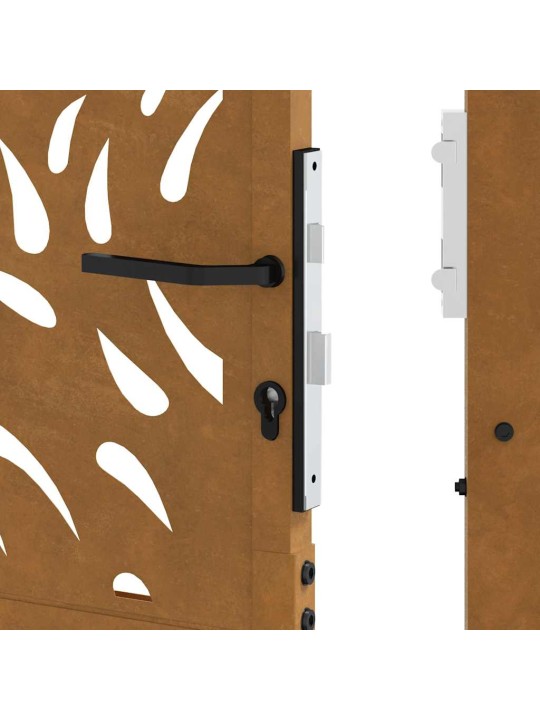 Zahradní branka 105x105cm klimaticky odolný ocel design plamene