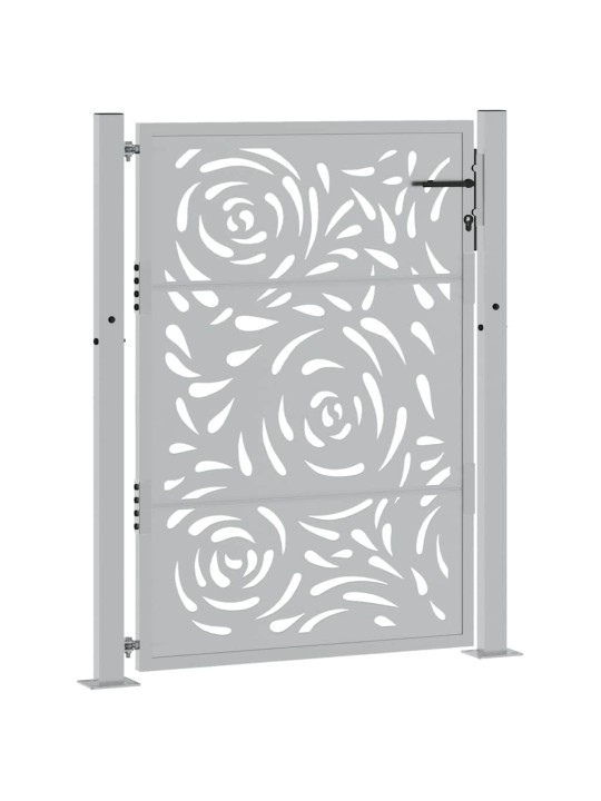 Zahradní branka 105x130 cm klimaticky odolný ocel design vlnek