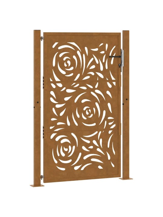 Zahradní branka 105x155 cm klimaticky odolný ocel design vlnek