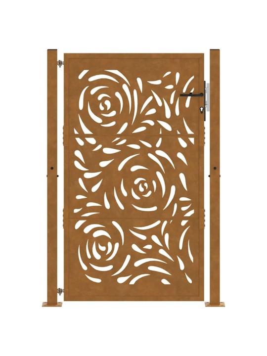 Zahradní branka 105x155 cm klimaticky odolný ocel design vlnek