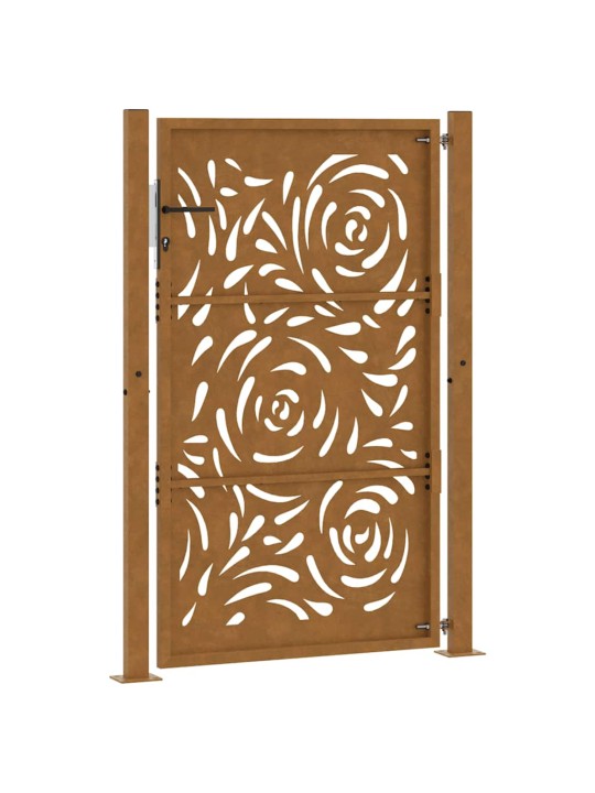 Zahradní branka 105x155 cm klimaticky odolný ocel design vlnek
