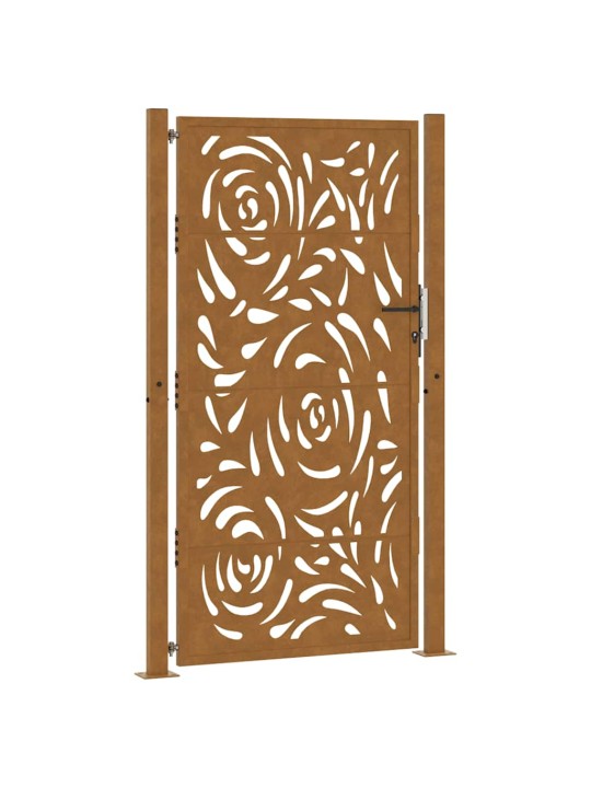 Zahradní branka 105x180 cm klimaticky odolný ocel design vlnek