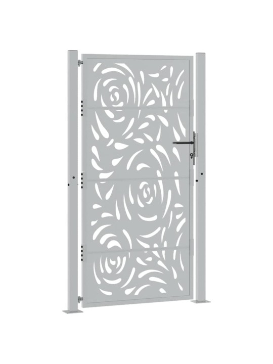 Zahradní branka 105x180 cm klimaticky odolný ocel design vlnek