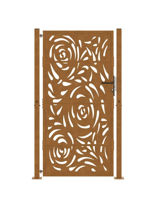 Zahradní branka 105x180 cm klimaticky odolný ocel design vlnek