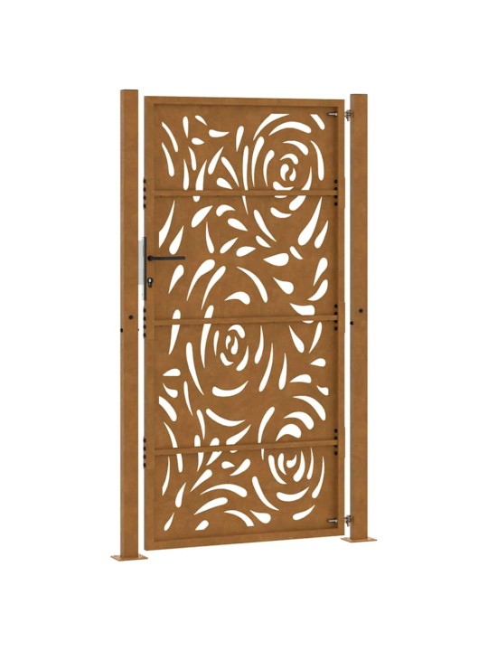 Zahradní branka 105x180 cm klimaticky odolný ocel design vlnek
