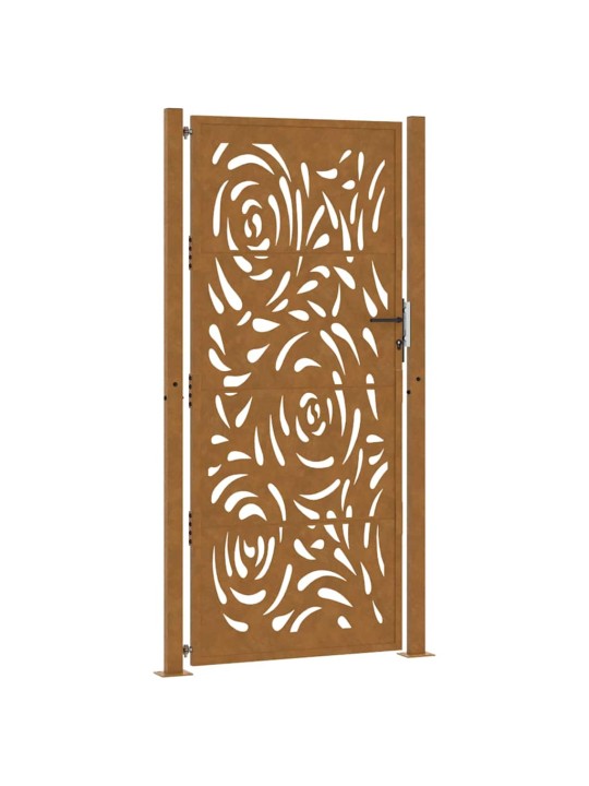 Zahradní branka 105x205 cm klimaticky odolný ocel design vlnek