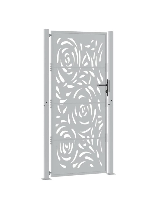 Zahradní branka 105x205 cm klimaticky odolný ocel design vlnek
