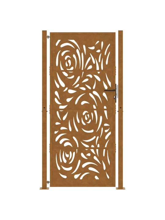 Zahradní branka 105x205 cm klimaticky odolný ocel design vlnek
