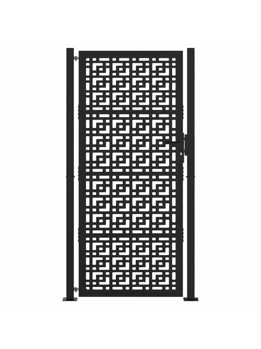 Zahradní branka černá 105x205 cm ocel design stopový