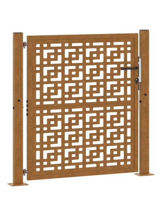 Zahradní branka 105x105cm klimaticky odolný ocel design křížový