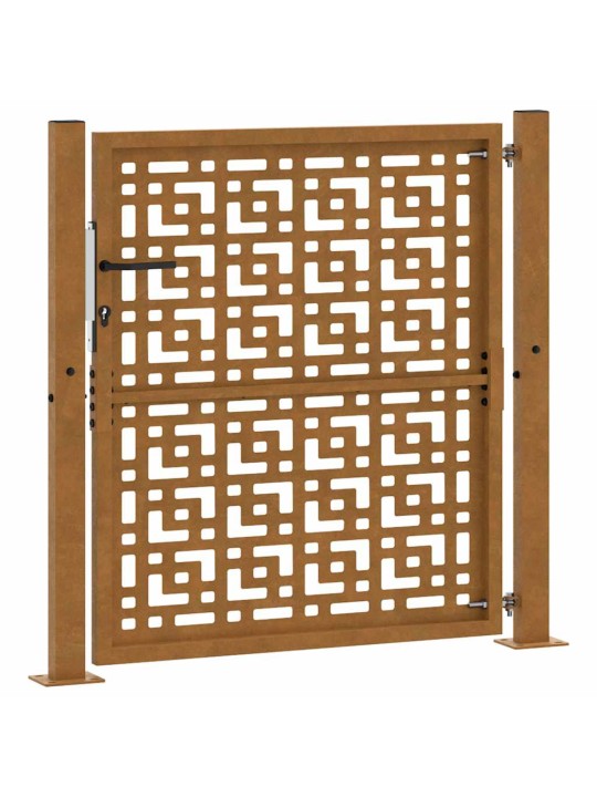 Zahradní branka 105x105cm klimaticky odolný ocel design křížový