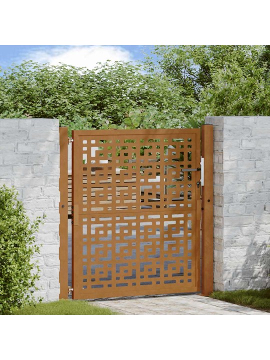 Zahradní branka 105x105cm klimaticky odolný ocel design křížový