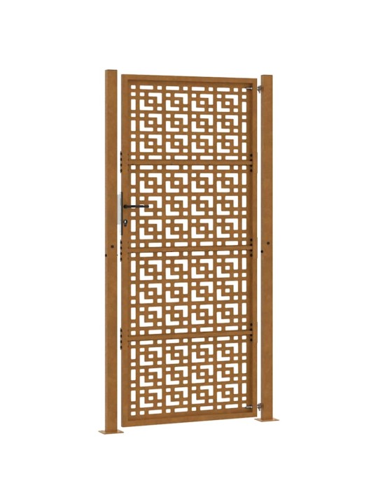 Zahradní branka 105x205cm klimaticky odolný ocel design stopový