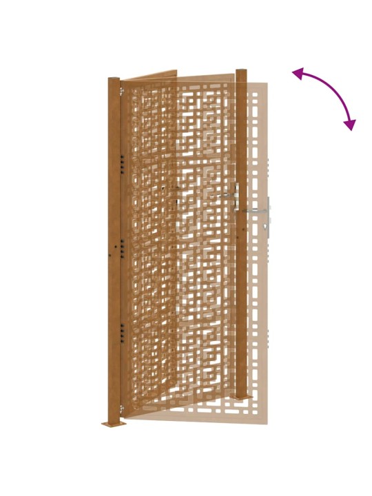 Zahradní branka 105x205cm klimaticky odolný ocel design stopový