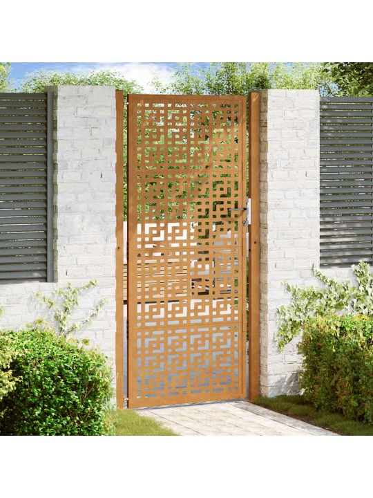 Zahradní branka 105x205cm klimaticky odolný ocel design stopový