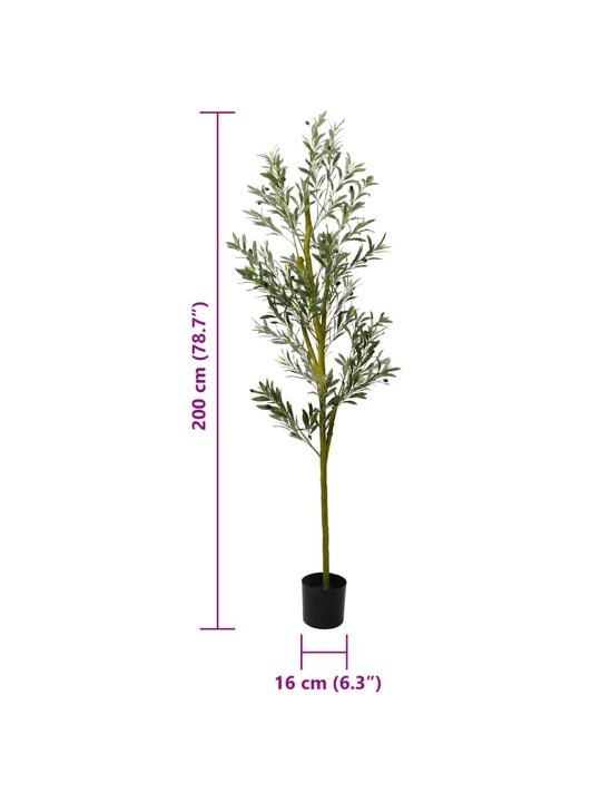 Umělý olivovník 800 listů 200 cm zelený