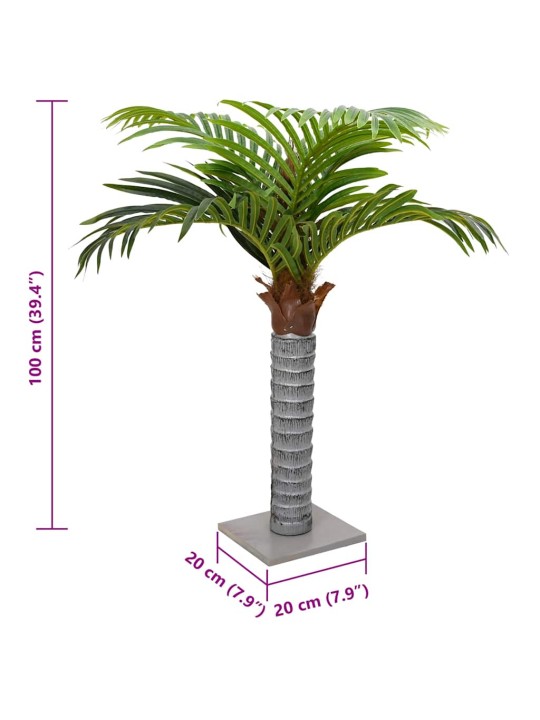 Umělá palma 6 listů 100 cm zelená