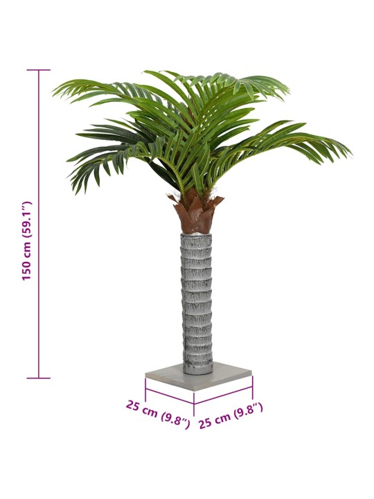 Umělá palma 12 listů 150 cm zelená