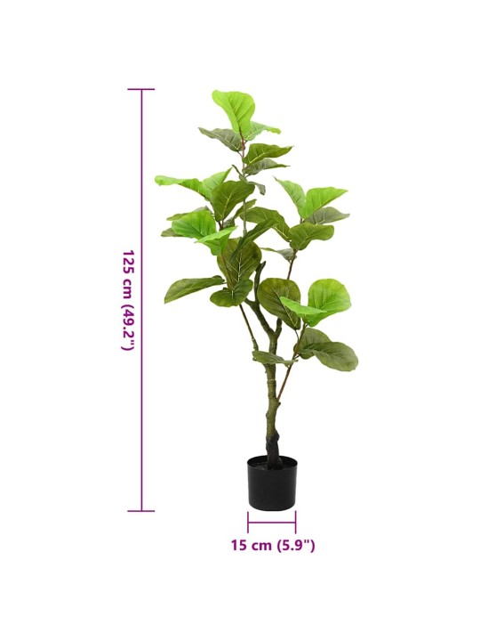 Umělý strom ficus 30 listů 125 cm zelený