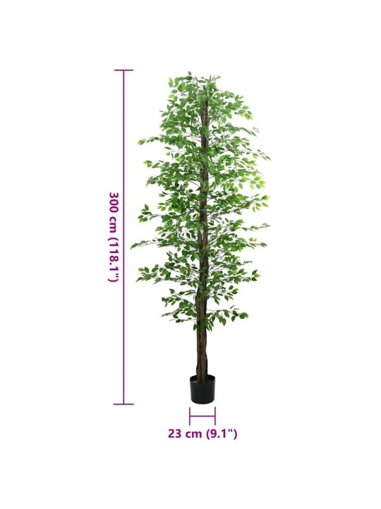 Umělá rostlina ficus 2016 listy 300 cm zelená