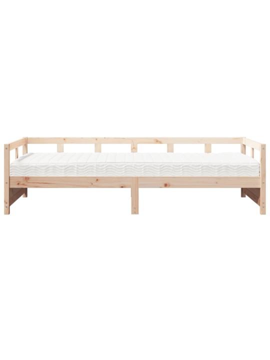 Válenda s matrací 80 x 200 cm masivní borové dřevo